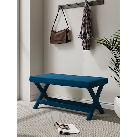 Manhattan Comfort Abigail Double Ottoman Bench in Blue OT005-BL